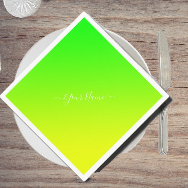 green yellow gradient - elegant  napkins (Creator Uploaded)