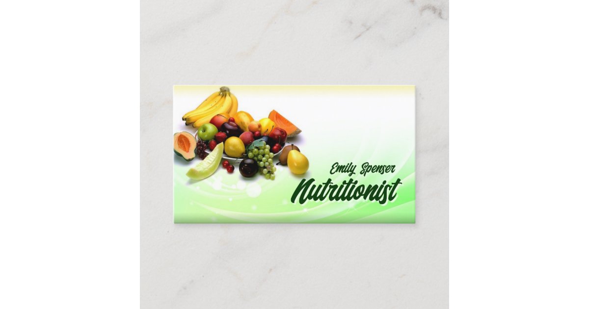 Green & Yellow Gradient Healthy Life/Diet Card | Zazzle