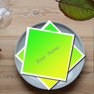 green yellow gradient napkins