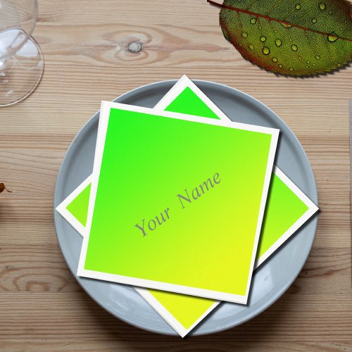 green yellow gradient  napkins