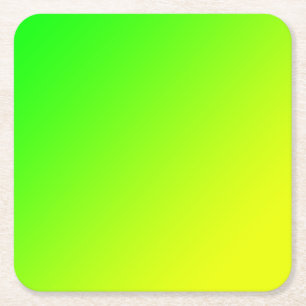 green yellow gradient    square paper coaster