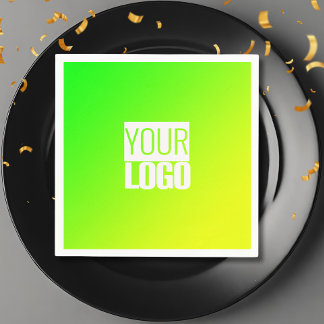 green yellow gradient -your logo napkins