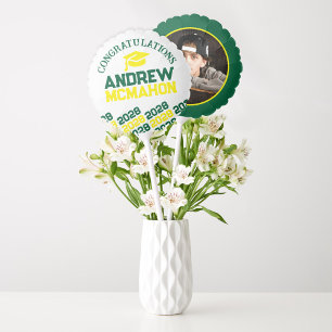 Green & Yellow Graduation Photo Centerpiece Balloon