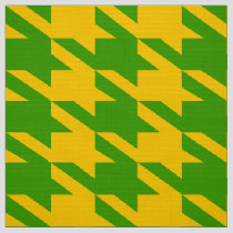 Green & Yellow Houndstooth Seamless Pattern Fabric