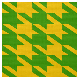 Green & Yellow Houndstooth Seamless Pattern Fabric