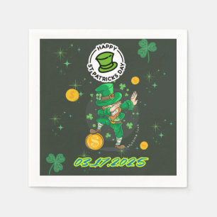  Green Yellow  Illustration St. Patrick`s day Napkins