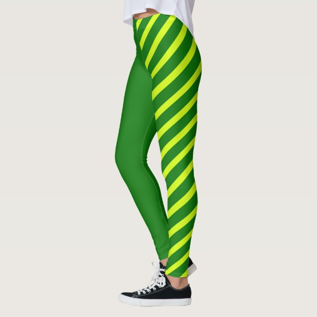 Green & Yellow Jester Leggings (Left)