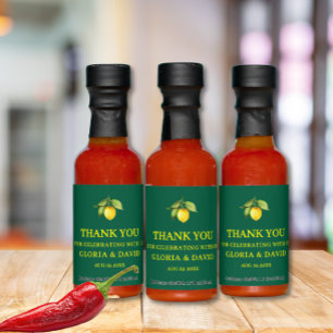 Green Yellow Lemon Wedding Hot Sauces