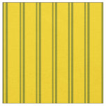 [ Thumbnail: Green & Yellow Lined Pattern Fabric ]