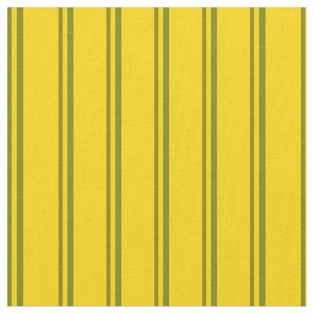 Green & Yellow Lined Pattern Fabric (Close Up)