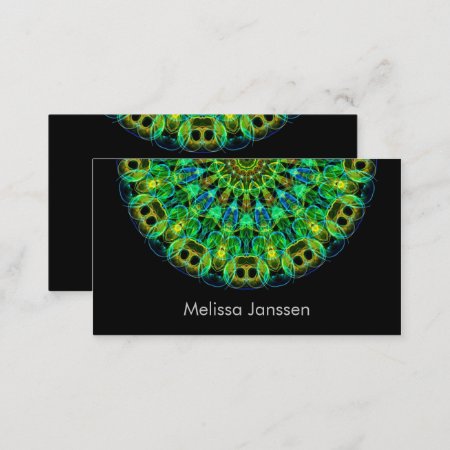 Green Yellow -mandala- Business Card