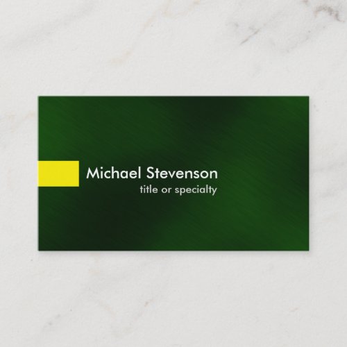 Green Yellow Modern Unique Consultant Business Card