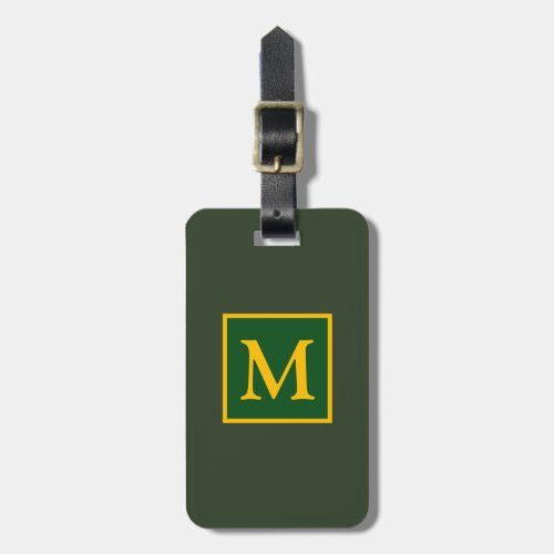 greenyellow monogram for traveler luggage tag