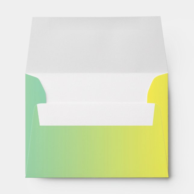 Green & Yellow Ombre Envelope (Back (Bottom))