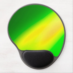 Green Yellow ombre moonlight Double Stripe Gel Mouse Pad