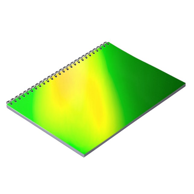 green yellow ombre moonlight Double Stripe  Notebook (Left Side)