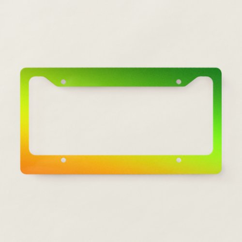 Green yellow orange simple minimalcustomadd your license plate frame