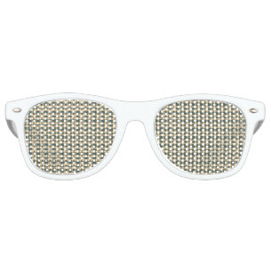 Green Yellow Plaid Pattern Retro Sunglasses
