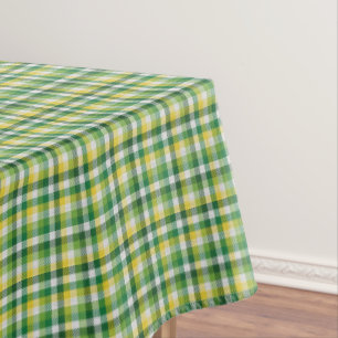 Green/Yellow Plaid Tablecloth