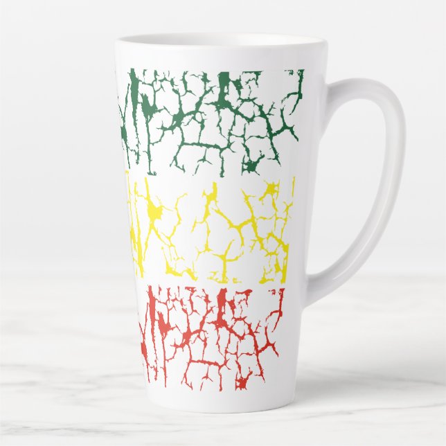Green Yellow. Red Latte Mug (Right)