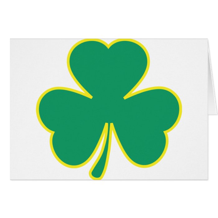 green yellow shamrock cards