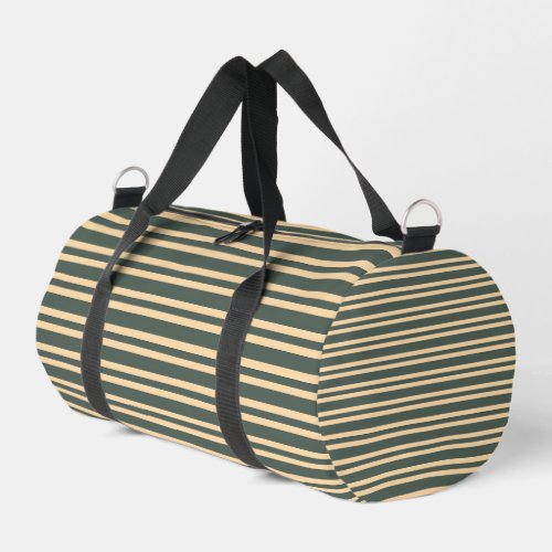 Green Yellow Stripes Pattern Small Duffle Bag
