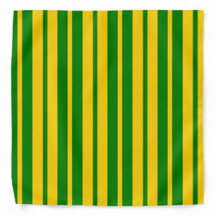 Green Yellow Stylish Stripes Pattern Design Bandana