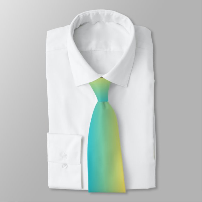 Green Yellow tint Neck Tie (Tied)
