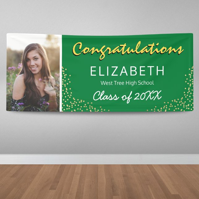 Green Yellow White 2026 Graduation Photo Banner (Creator Uploaded)