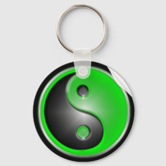 Green Yin Yang Key Chain