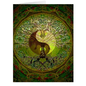 Green Yin Yang Mandala With Tree Of Life by thetreeoflife at Zazzle