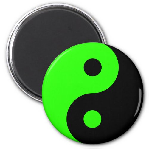 Green Yin Yang Symbol Magnet