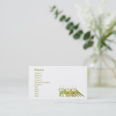 Green Yoga - Business Business Card (Standing Front)