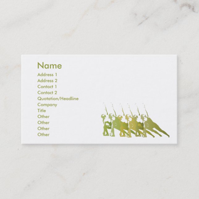 Green Yoga - Business Business Card (Front)