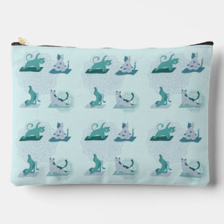 Green Yoga Cats Accessory Pouch