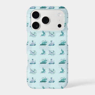 Green Yoga Cats iPhone 17 Pro Case
