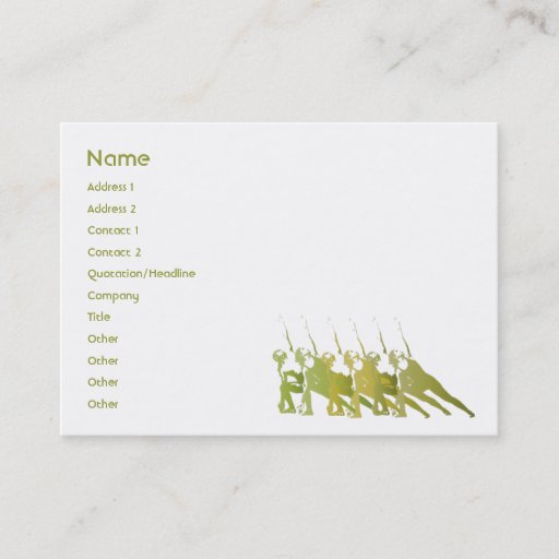 Customizable Green Yoga - Chubby Business Card Template