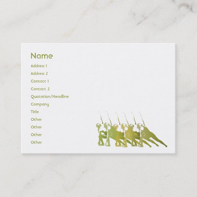 Green Yoga - Chubby Business Card (Front)
