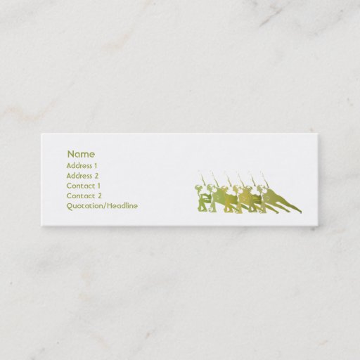 Customizable Green Yoga - Skinny Business Card Templates