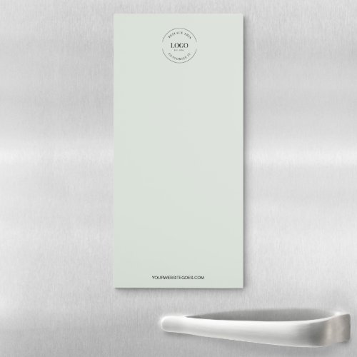 Green Your Logo and website Promotional Business  Magnetic Notepad