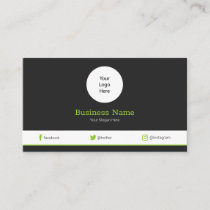 Green Your Logo Modern Social Media Profile Business Card