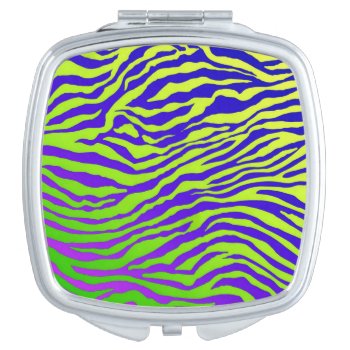 Green Zebra Compact Mirror by CBgreetingsndesigns at Zazzle