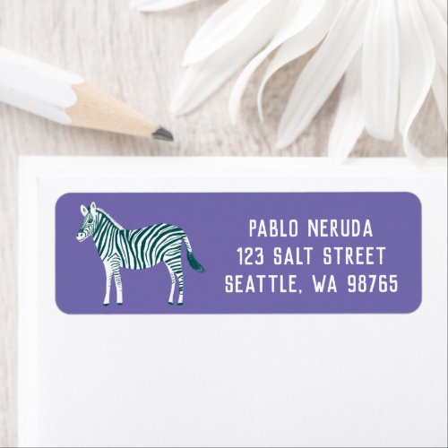 Green Zebra CUSTOM Mailing Address Label