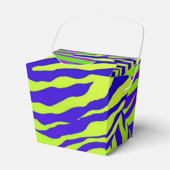 Green Zebra Favor Boxes (Front Side)