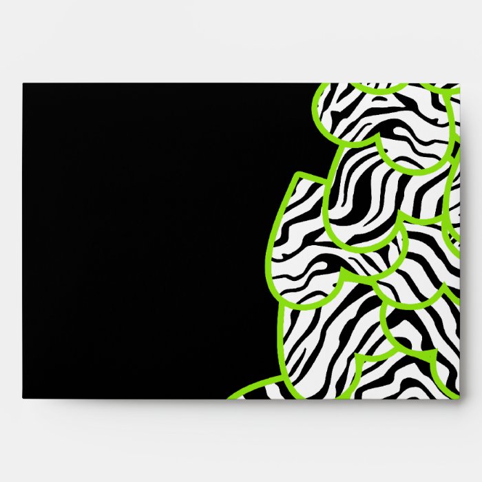 Green zebra hearts Envelope
