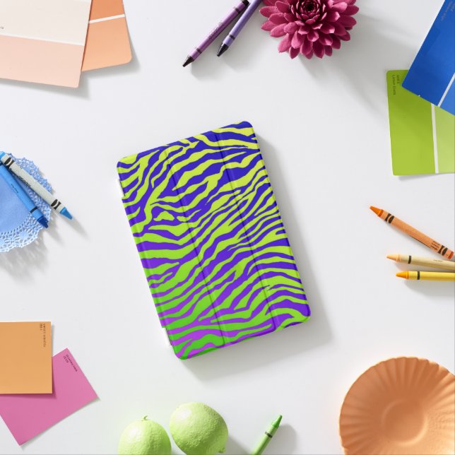 Green Zebra iPad Mini Cover (In Situ)