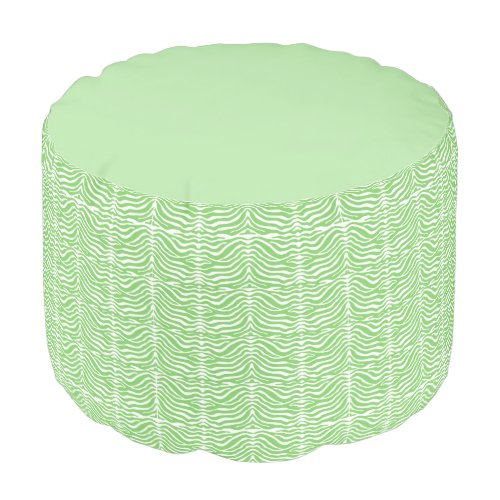 Green Zebra Pattern Pouf