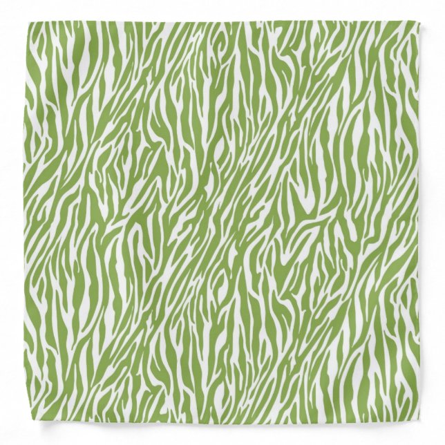 Green Zebra Print Bandana (Front)