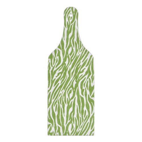 Green Zebra Print Cutting Board