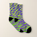 Green Zebra Socks at Zazzle